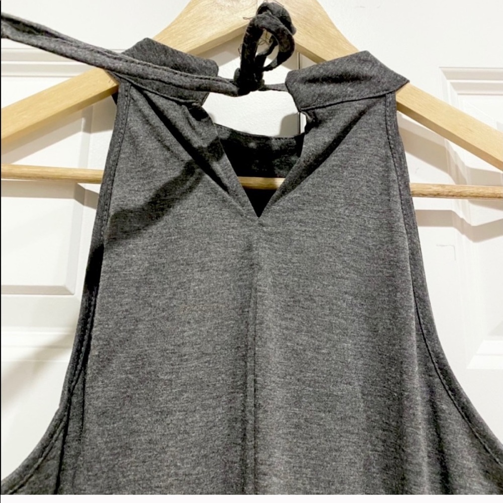 Skull & Roses Maxi Dress NEW Charcoal Gray - Picture 8 of 11